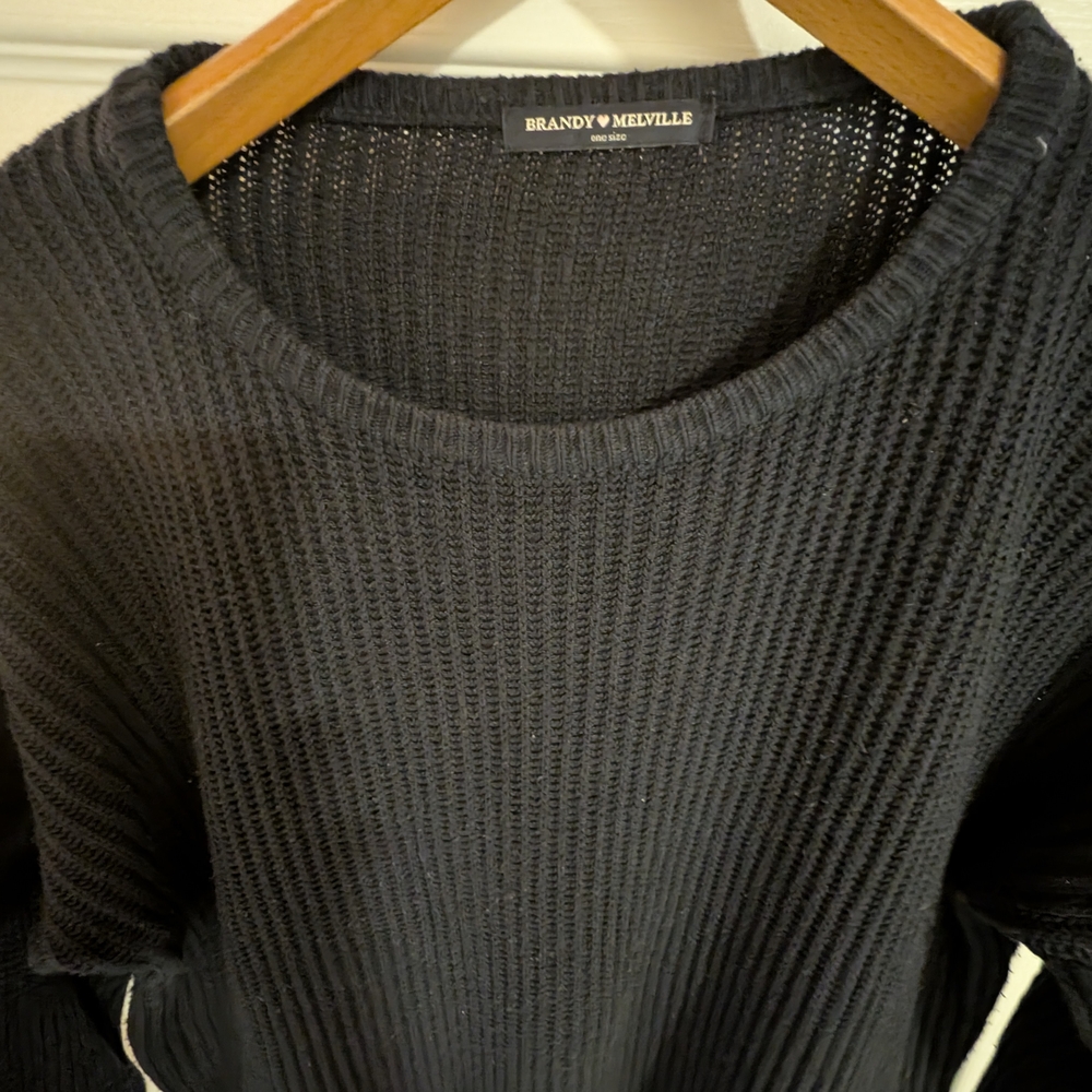 Brandy Melville Navy Knit Sweater - Picture 6 of 6